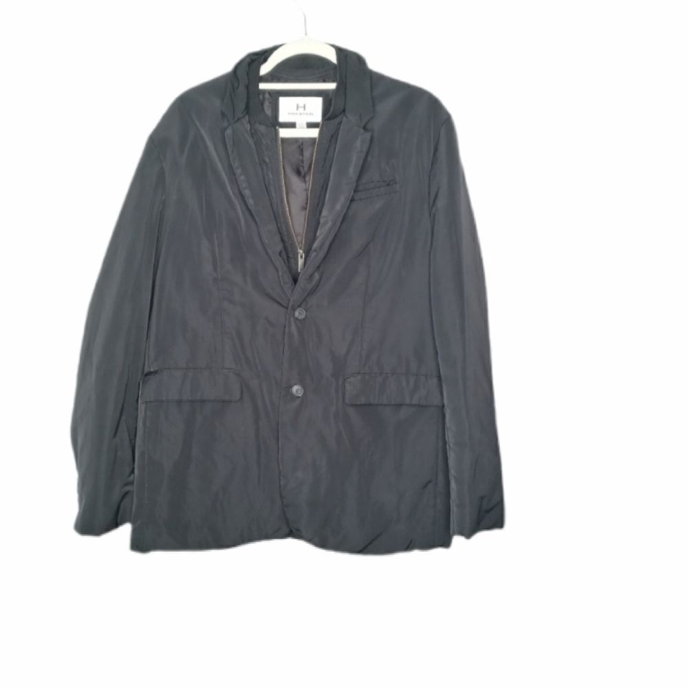 Halston black zip up jacket size large